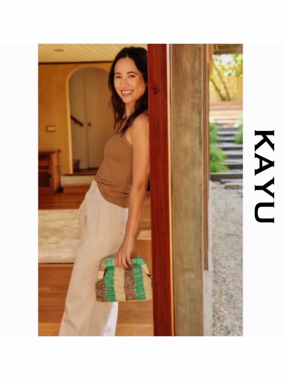 KAYU The Beverly Raffia Convertible Clutch Bag